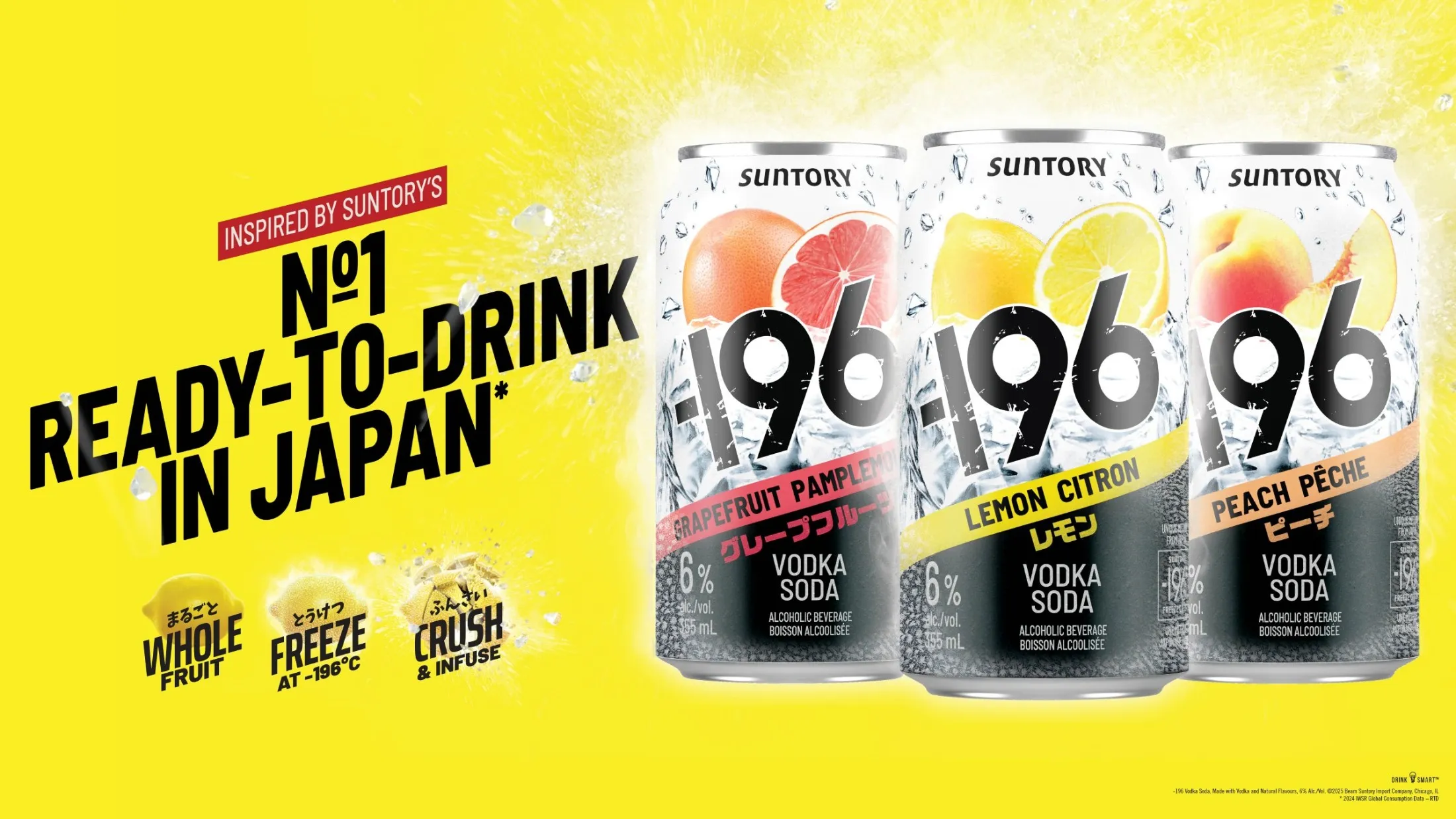 ソーダ 196 Vodka Seltzer with Whole Fruit Flavor | Minus196